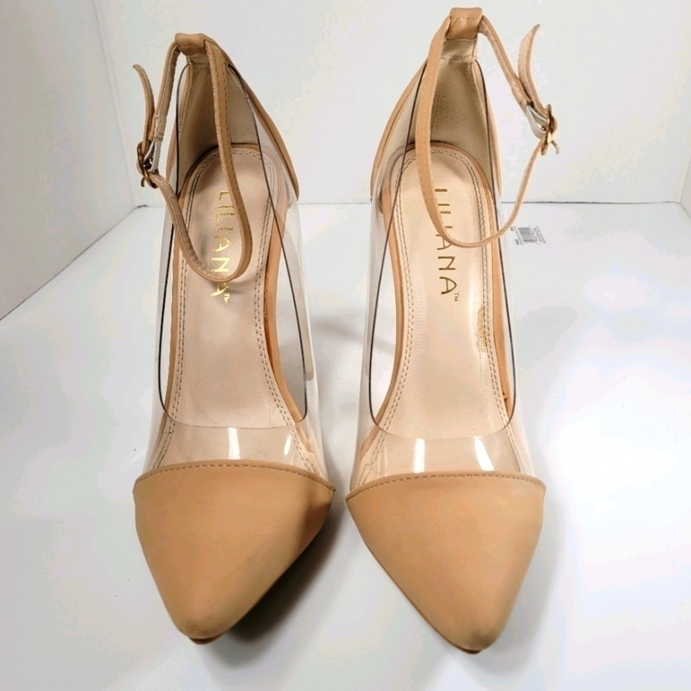 Liliana Women's Nude Stilleto Heels Pumps Size 6.5 - Picture 5 of 13
